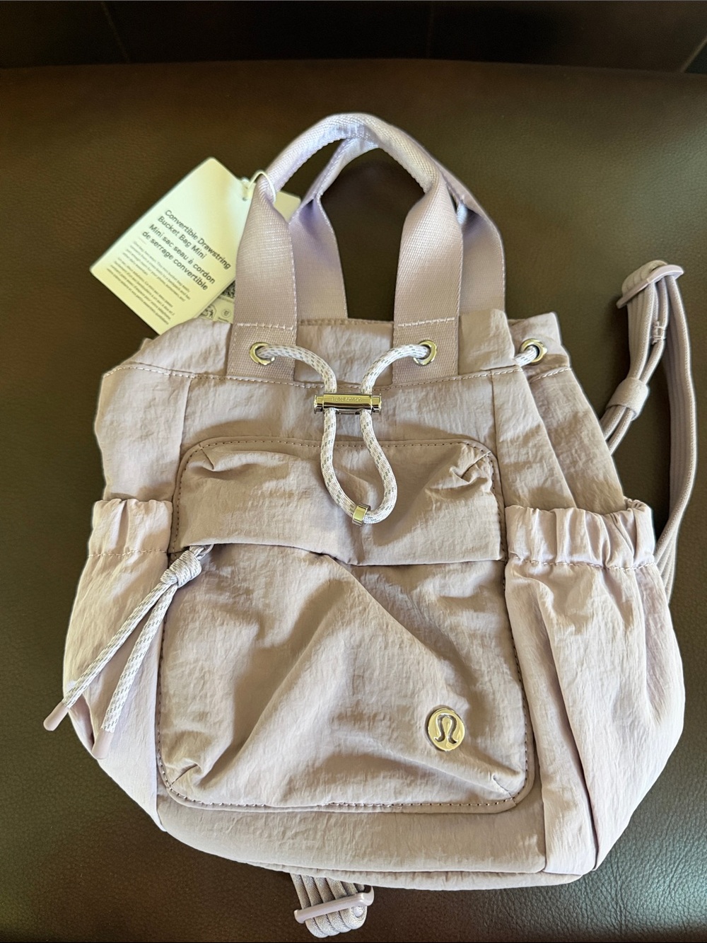 lululemon athletica convertible Drawstring Bucket bag mini Tote